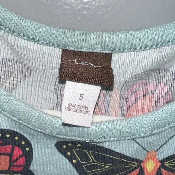 Tea Collection Butterfly Mighty Mini Dress Size 5 - Picture 3 of 6